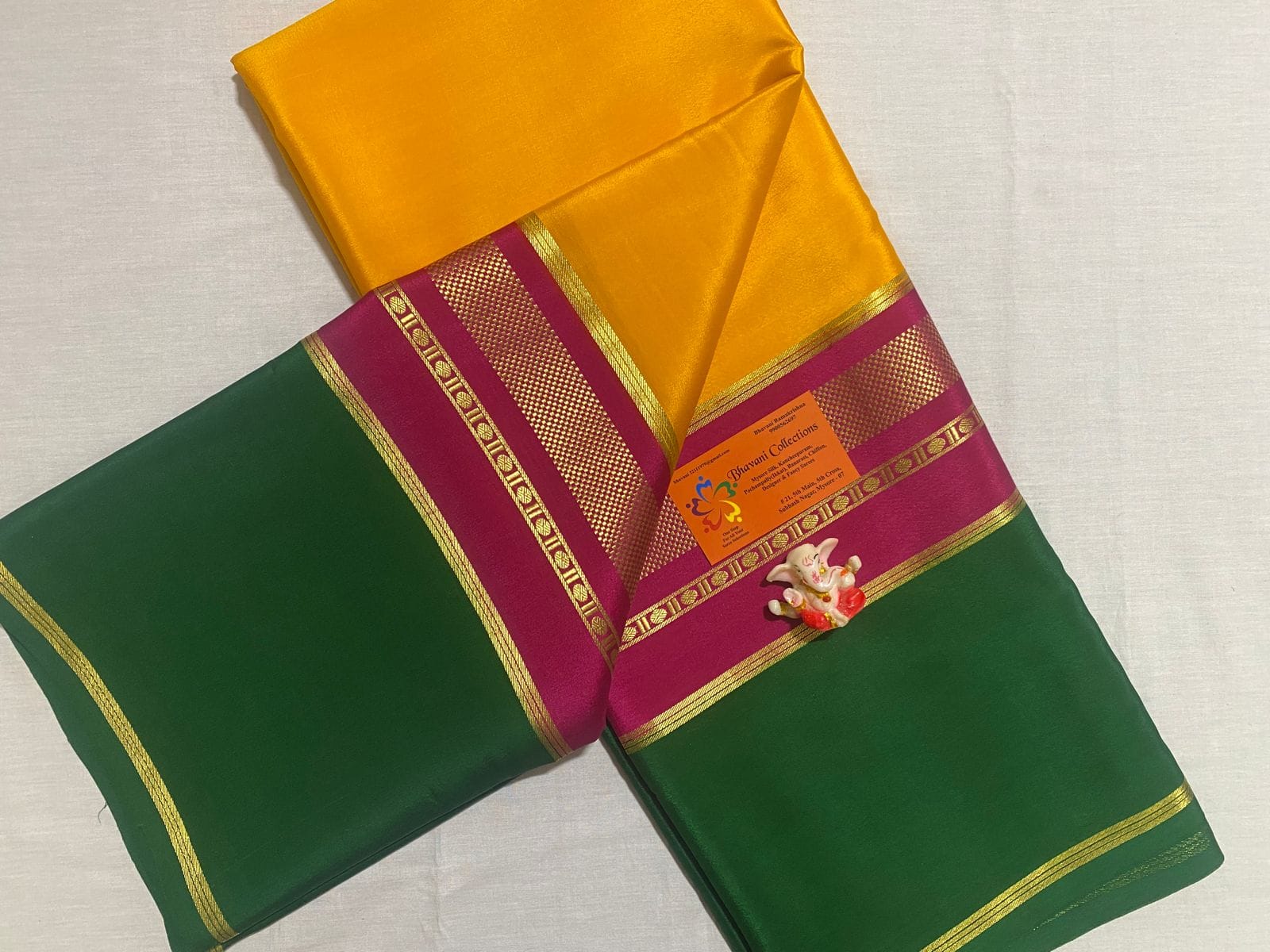 Pure Crepe Silk Stitched Saree with Handwork – Sarang